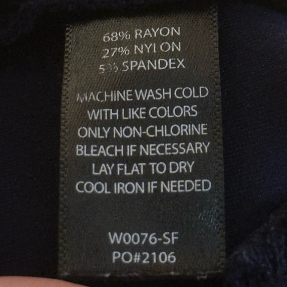 Betabrand Straight Leg Dress Pant Yoga Pant Navy Blue W0076-SF (See Button) SP - Picture 9 of 9